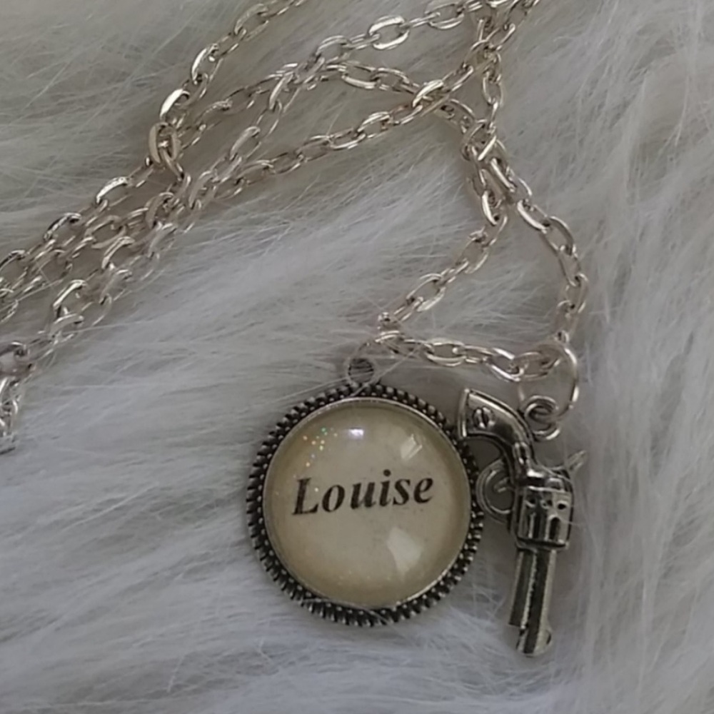Thelma & Louise 24” silver charm necklace, NWT